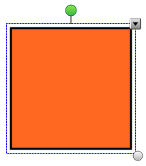 Object with selection rectangle
