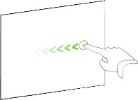 Commande tactile Faire glisser (de droite à gauche)