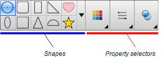 Shapes tool buttons