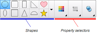 Shapes tool buttons