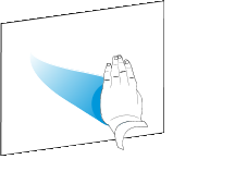 Erasing gesture with a palm