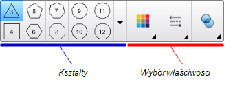 Przyciski narzędzia Regularne wielokąty